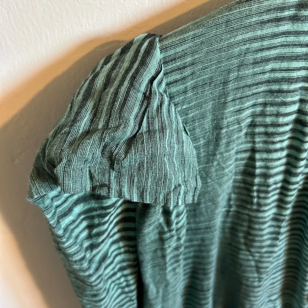 ULLA JOHNSON Ophelia Gathered Striped Cotton-Voile Peplum Blouse